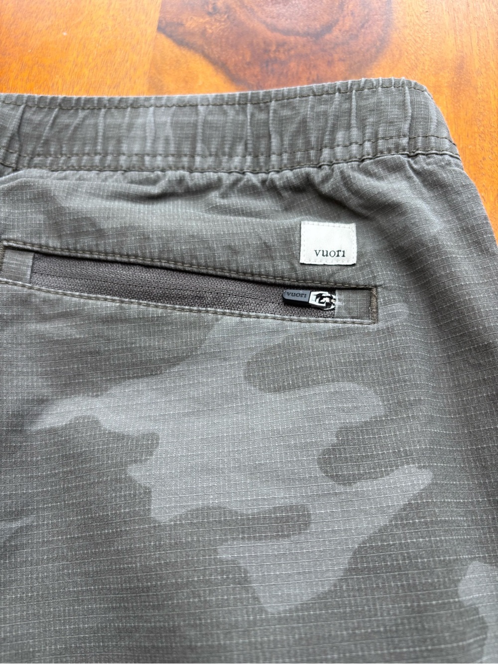 Vuori Women’s Camo Performance Ripstop pants- Olive Green camo